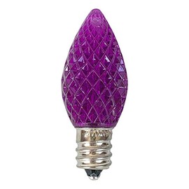 EZLS C7 Faceted Purple LED Bulb - C7 Purple Faceted Replacement Bulb