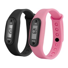 Pedometer Step Counter-2 PCS 3D Step Counter for Walking, Pedometers with Calorie, Distance, Step for Older Kids Men/Women/Elders