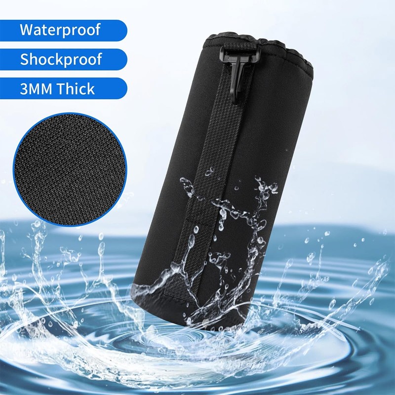 AIMALL 4PCS Waterproof Camera Lens Pouch Set, Shockproof Diving Fabric