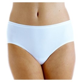 3-Pack Hush Hush Women's Seamless Light Absorbency Panties White 1X - Reusable Underwear for Incontinence or Period Leaks