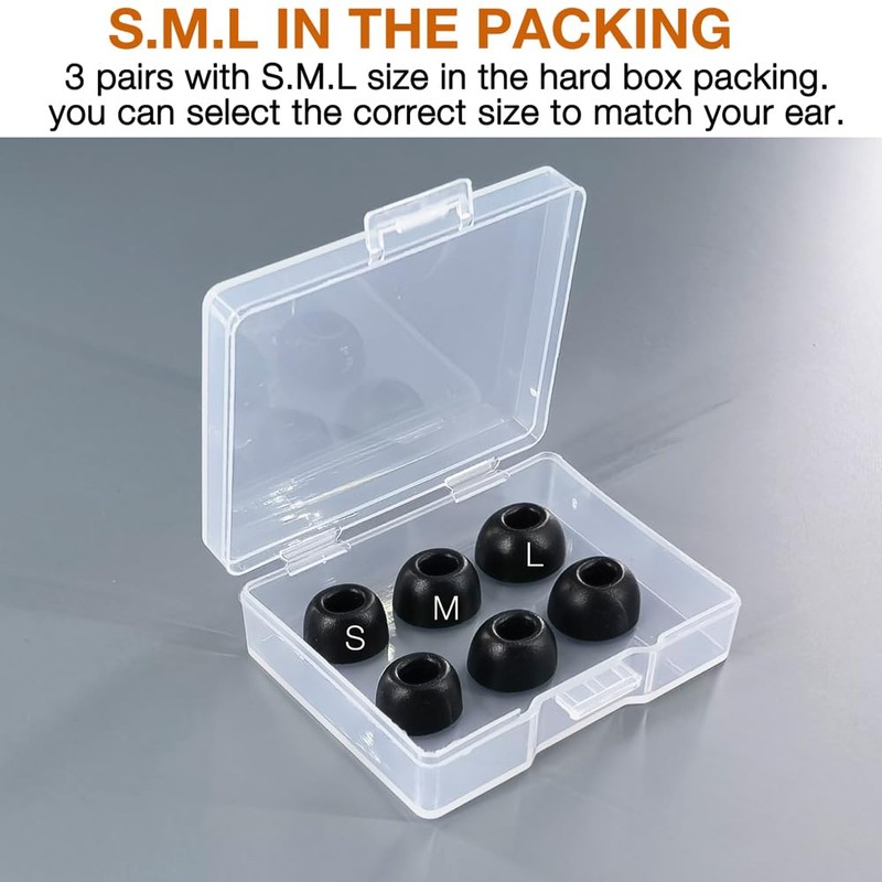 TENNMAK Memory Foam Eartips Compatible with Nothing Ear/Nothing Ear (a)