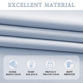 DONREN Light Blue Cerulean Window Curtain Valances for Kitchen - Room Darkening Valances for Window with Rod Pocket (72 by 18 Inch,2 Panels,Sky Blue)