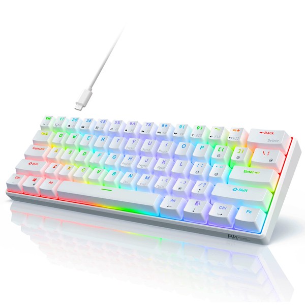RK ROYAL KLUDGE RK61 Wired 60% Mechanical Gaming Keyboard Programmable