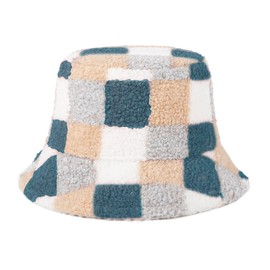 HH HOFNEN Winter Bucket Hat Fluffy Faux Fur Fisherman Plush Warm Hats Cute Fuzzy Bucket Hat for Women