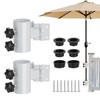 Stainless Steel Deck Umbrella Mount - Fits Flat/Right-Angle Surfaces, Patio