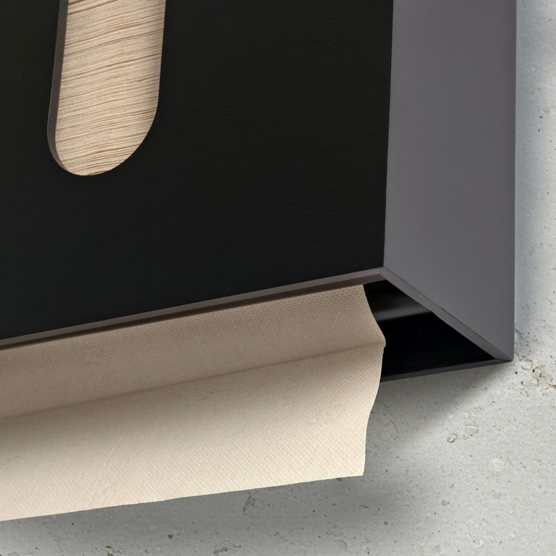 eBun Bamboo Folded Paper Towel Holder – Wall Mount &