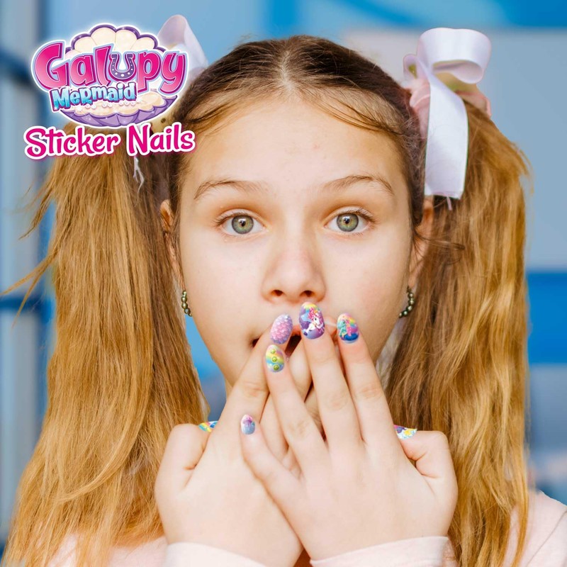 CRAZE Sticker per Unghie Galupy, Confezione da 4-96 Unghie Finte