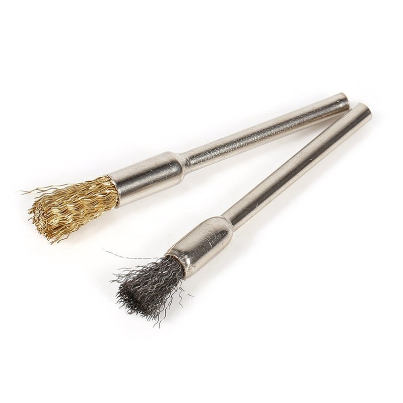 36-Piece Brass Steel Wire Brush for Drill Set Pen Wheel