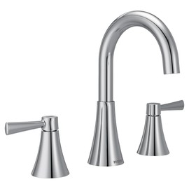 Moen Ronan Chrome Two-Handle Widespread Modern Bathroom Faucet, Valve Included, 84023