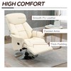 HOMCOM Swivel Recliner Chair, PU Leather Reclining Chair with Retractable