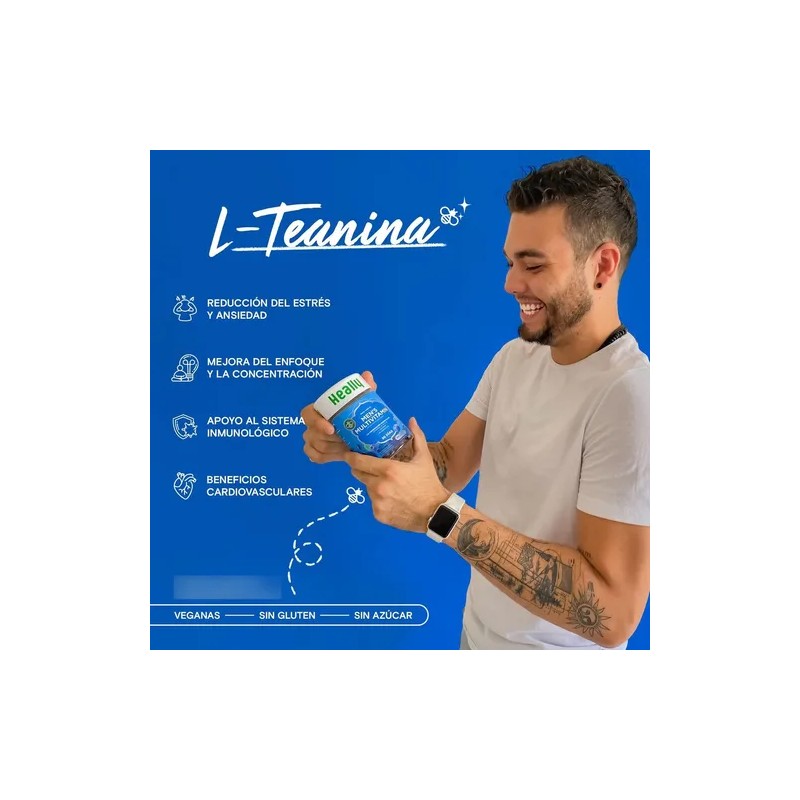 Heally Multivitamínico Hombre, 72 Gomitas, Vitaminas 216g