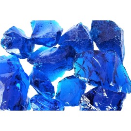 Crushed TURQUOISE Glass, 2 lbs, Large Size, for Tumbling or Decor