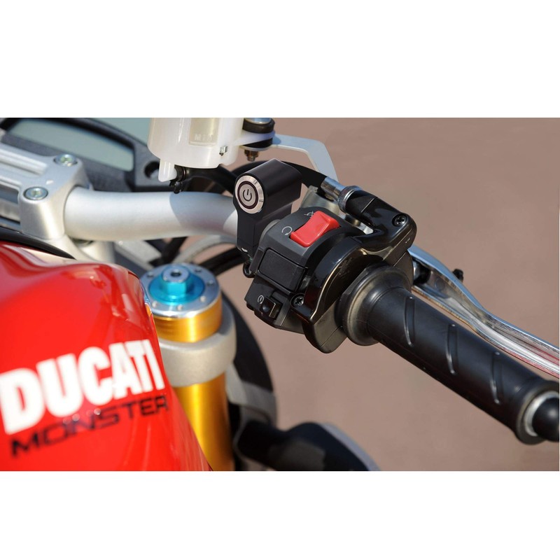 Jeemitery CNC Aluminum Motorcycle Handlebar Switch for 7/8" Bars, 12V