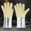 1 Pair Aluminum Foil Gloves High Temp Resistance Heat Insulation