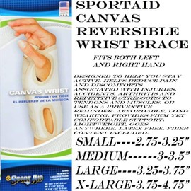 Wrist Brace Reverse SPORTAID Size: X-LGE