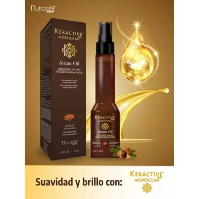 Nutrapel Tratamiento Aceite De Argan Marroqui Keractive De 144 Ml