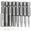 Bestgle 8 Pcs Magnetic Screwdriver Drill Bit Set H1.5-H8 Inner