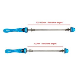 PLATT Bike Quick Release Skewers MTB Wheel Hub Skewers Front and Rear Axle Fit for Road Bike,Mountain Bike, BMX (Blue,1Pair)