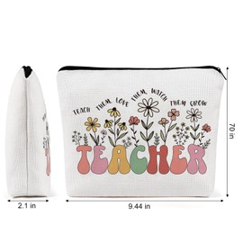 UAREHIBY Teacher Makeup Bag,Teacher Appreciation Gifts In Bulk,Teacher Survival Kit,Teacher Must Haves,Teachers Bag,Teacher Accessories for Work,Funny Thank You Teacher Gifts,Teacher Christmas Gifts