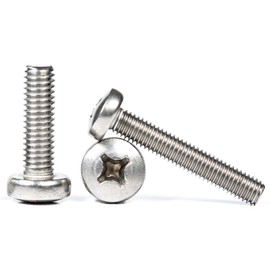 M6 (6mm x 30mm) Phillips Pan Head Machine Screws - Stainless Steel A2 (Pack of 20) DIN 7985