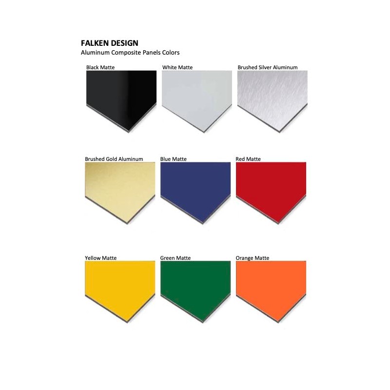 Falken Design ACM-BS-1-4/2436 Aluminum Composite Sign Panel Sheet, Plastic, 1/4"
