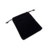 (SAJ) Velour Drawstring Bag Pouch Gift Wrapping Black 4.7 x