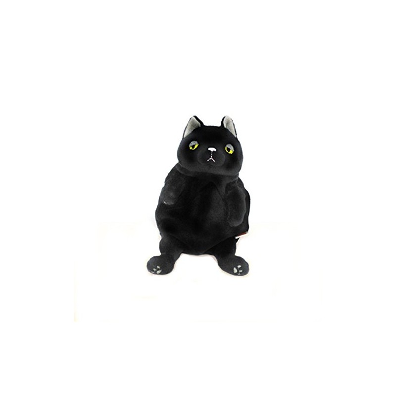 Shinada Global MONE-0168B Mochi Cat Plush Toy, Black, Size S