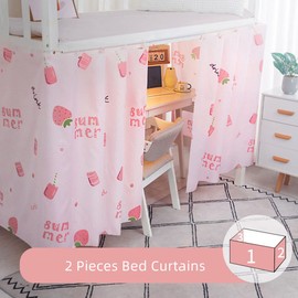 Students Dorm Bunk Bed Curtains Privacy Bed Shading Curtain Net Dustproof Blackout Cloth Bed Canopy Bed Curtains Breathable Students Dormitory Tent Lightproof Windproof Bedding Spread Curtain Canopy