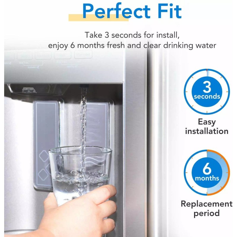 IcePure 3-Pk Replacement Refrigerator Water Filter Whirlpool 5VGS7SHGKQ01 5VGS7SHGKT00