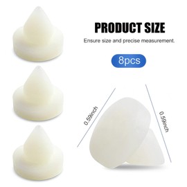 lekudo 8 PCS Car Brake Switch Stopper, 0.59" x 0.59" Durable Shock Absorbing Brake Clutch Pedal Stop Pad, Precision Fit Replacement 46505-SA5-000, Compatible with Honda CRV Accord Fit (White)