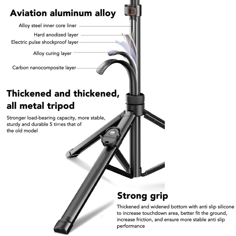 TP 14 1.4m 63 Inch Extendable Selfie Stick Tripod for