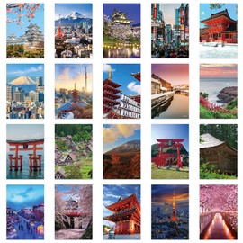xtvinvm Tokyo Japan Travel Postcards from Around the World Vintage Postcard Pack for Mailing Business Christmas Holiday Birthday Postcards with Mailing Side Set of 20