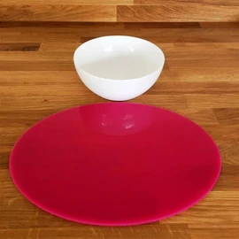 Oval Placemat Set - Gloss Pink 4 Placemats Standard 38cm x 28cm