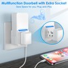 Wireless Doorbell,2 plug Self-Powered Doorbell In receivers,1 Waterproof Button,Suitable for