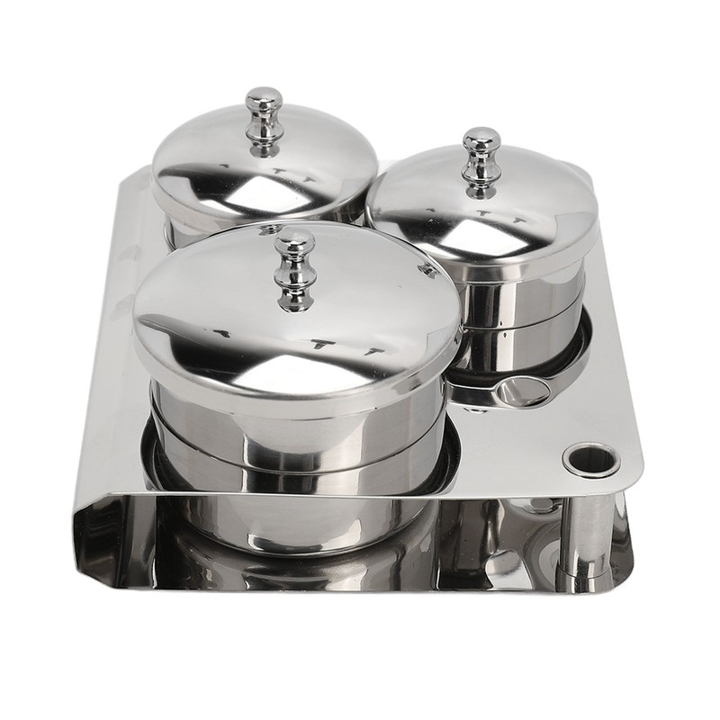Stainless Steel Nail Powder Holder Thickening Sturdy Dustproof Smooth Surface