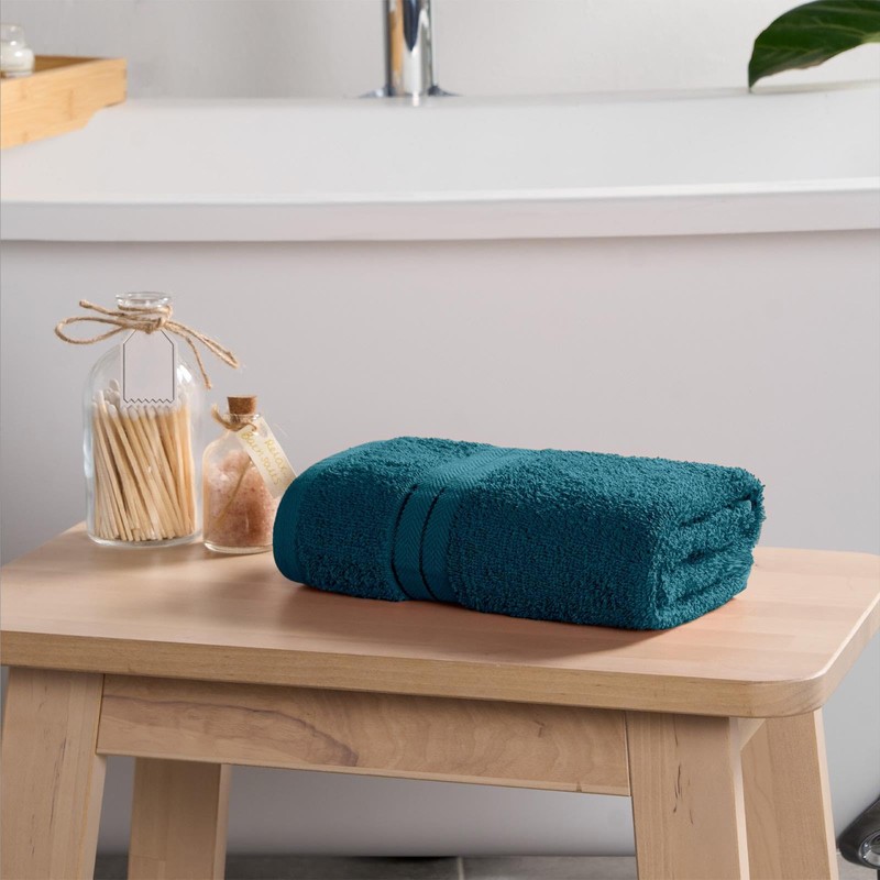 Brentfords Bathroom Towels Teal Green, Ultra Soft Feel Hand Towels