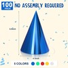 100 Pieces Cone Party Hats Multicolor Birthday Party Hat Metallic