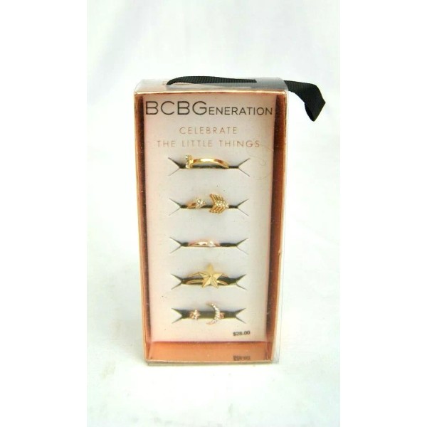 BCBGeneration BCBG Jewelry "Celebrate Little Things" 5 Ring Set 70491