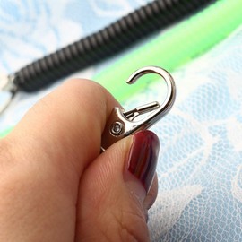 pengxiaomei 12 Pieces Stretchy Spiral Keyring, Colourful Plastic Keychain Springs Key Holder Extending Retractable for School, Work, 6 Colors