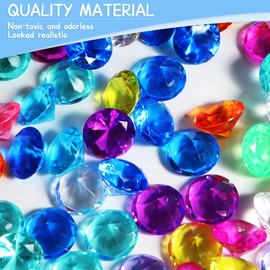 Cevikno Pack of 40 Gemstones for Children, 30 mm Diamonds, Children, Acrylic Diamonds, Decoration, Colourful, Diamonds, Children's Play Diamonds, Crystals Children for Gemstones, Children's Birthday