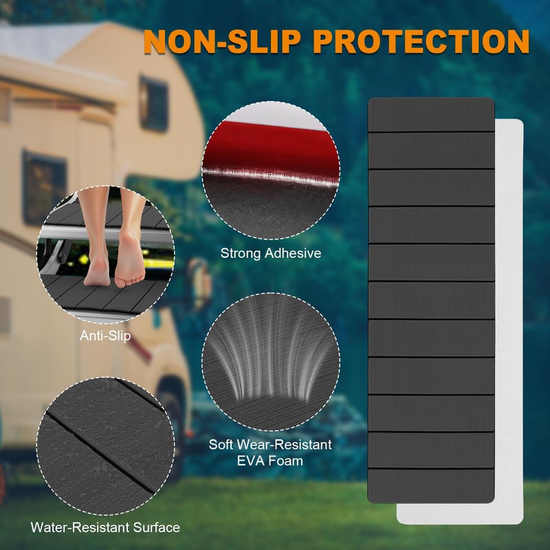 RV Step Covers 4 Pack, Non Slip rv Stair Covers,