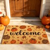 Pumpkin Door Mat Outside - Fall Pumpkin Welcome Mat for