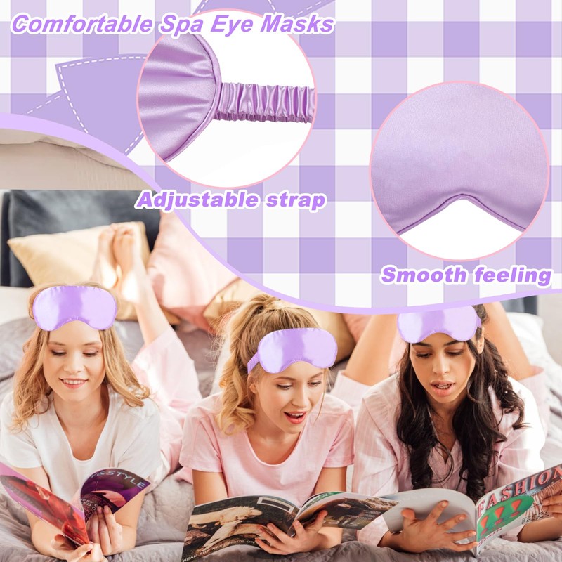 48 Pcs Sleepover Party Supplies for Girls Skincare Headband and