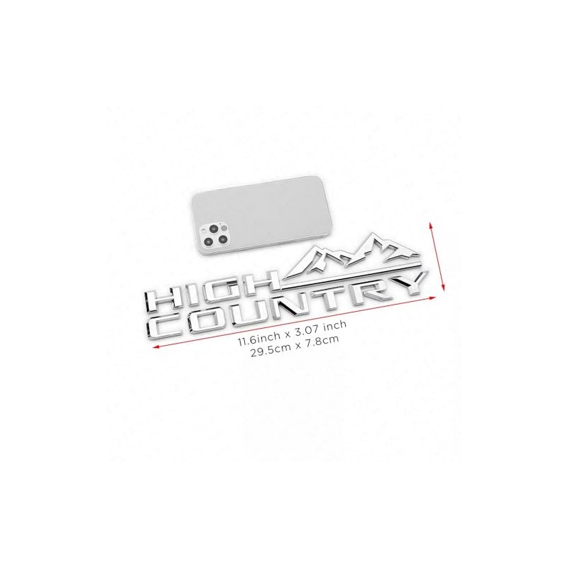 2Pcs High Country Emblems Side Door Letter Logo Car Badge