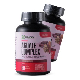 Kit 2 Aguaje  Fenogreco  Hinojo  Maca Roja  60 Cpsulas  Sabor Neutro  Vegano  Equilibrio Hormonal  Vitalidad, Belleza Natural y Bienestar Femenino... 