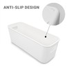 JinPhon Set of 5 Plastic Storage Boxes (10×28×9.5cm) - White