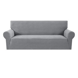XINEAGE 3-Seater Sofa Slipcover Pet Friendly,Stretch Couch Cover,Light Gray