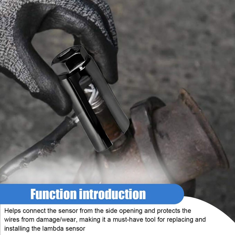 UHANBUT Car Oxygen Sensor Socket, 3/8 Inch Drive ×7/8 Inch
