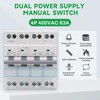 Jadeshay Dual Power Transfer Switch,63A 230VAC Manual Transfer Switch Power