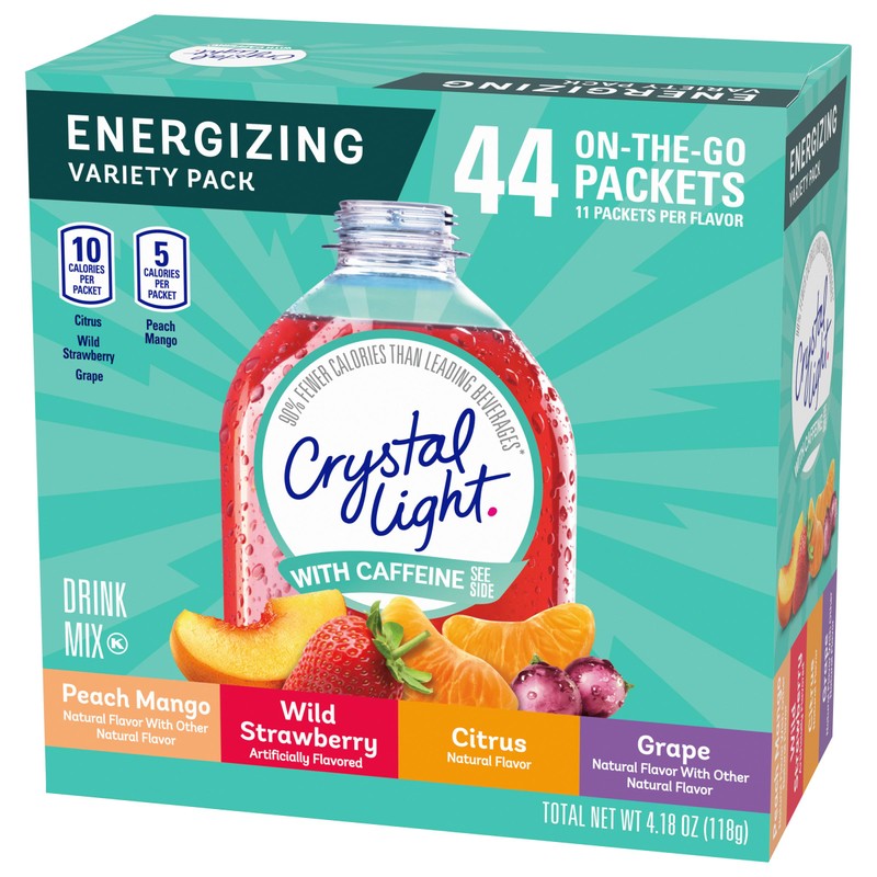 Crystal Light Energizing Variety Pack, 44 ct On-the-Go Packets